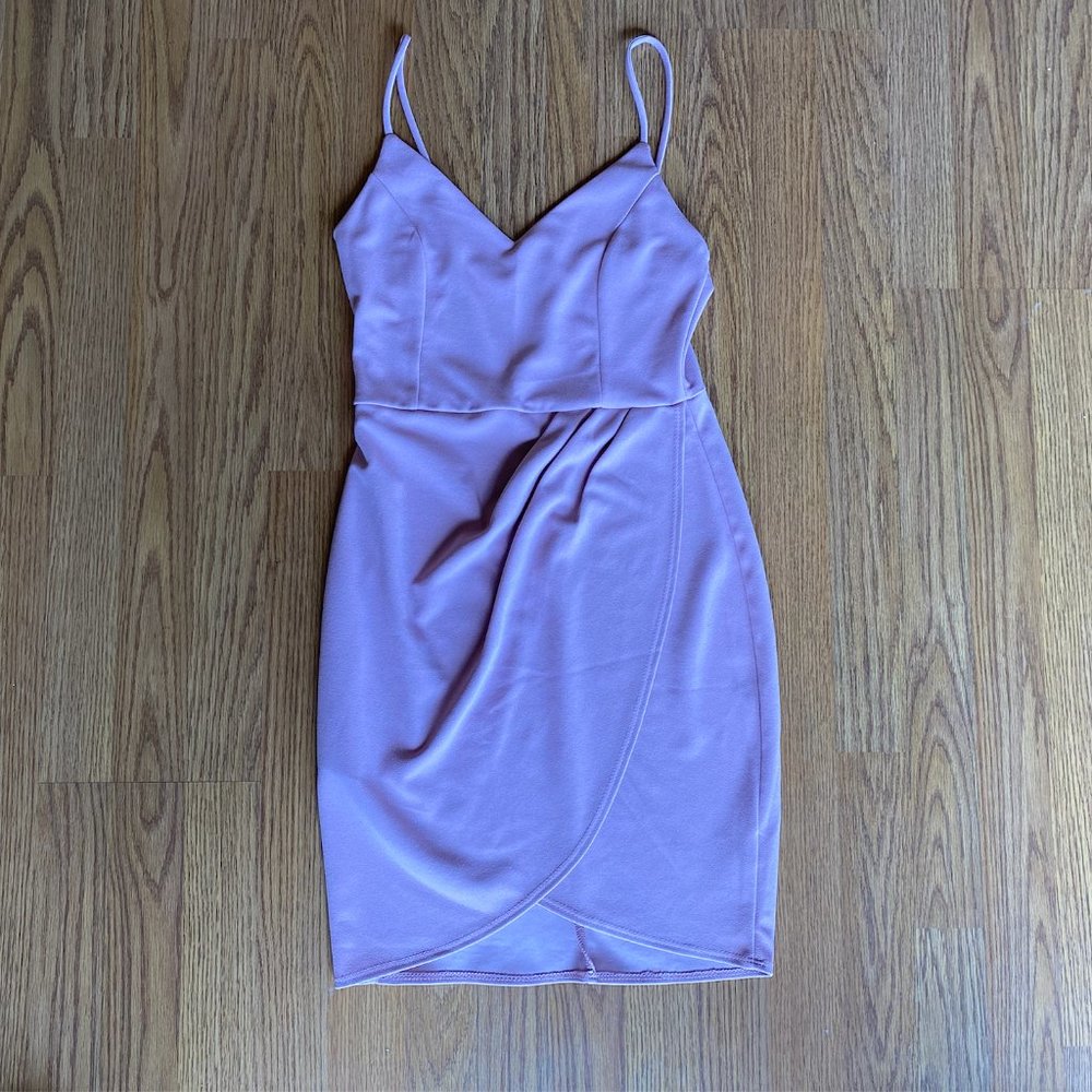 Lulus Forever Your Girl Mauve Pink Bodycon Dress - M - Picture 2 of 4
